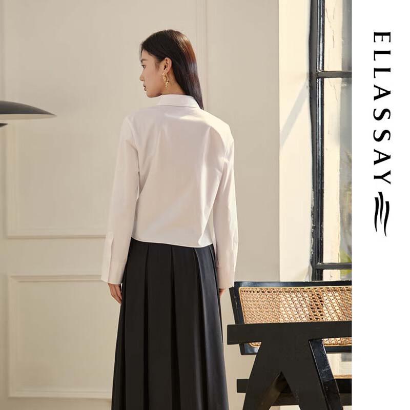 ELLASSAY Simple Commuter Long Pleated Skirt