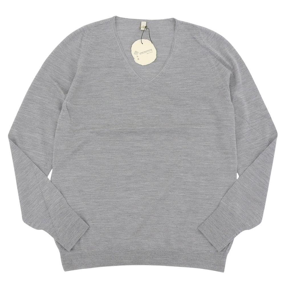 TOYOBOSHI SUKAI-STH Women's Cashmere Silk V-Neck Knit Top, Gray, Size 1, 09IT-CS0001 Tops 1 grayUsed