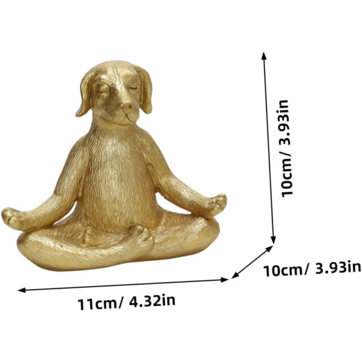 

Украшения Фигурки для йоги Золотой декор Домашний декор Садовые украшения Медитация Скульптура собаки Медитирующая сидящая собака Креативная статуя собаки Сад из смолы золотой