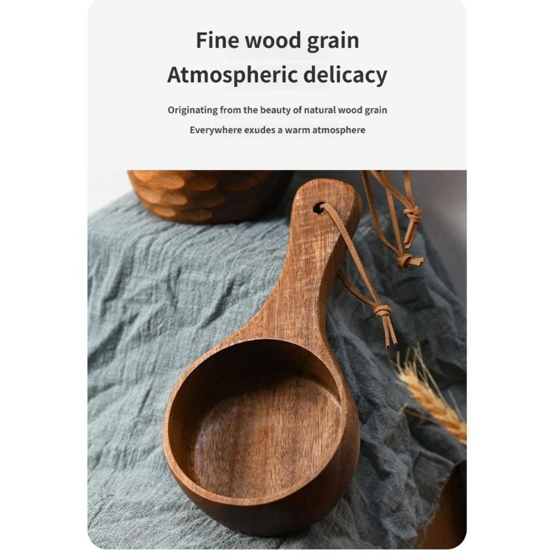 Kaffeelöffel aus Naturholz/Kaffeebrühbecher mit präziser Messung für gleichmäßiges Brühen und natürliche Holzmaserung