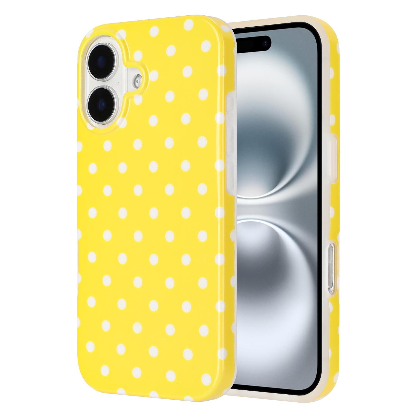 For iPhone 16 Case Dot Design IMD TPU Phone Back Cover