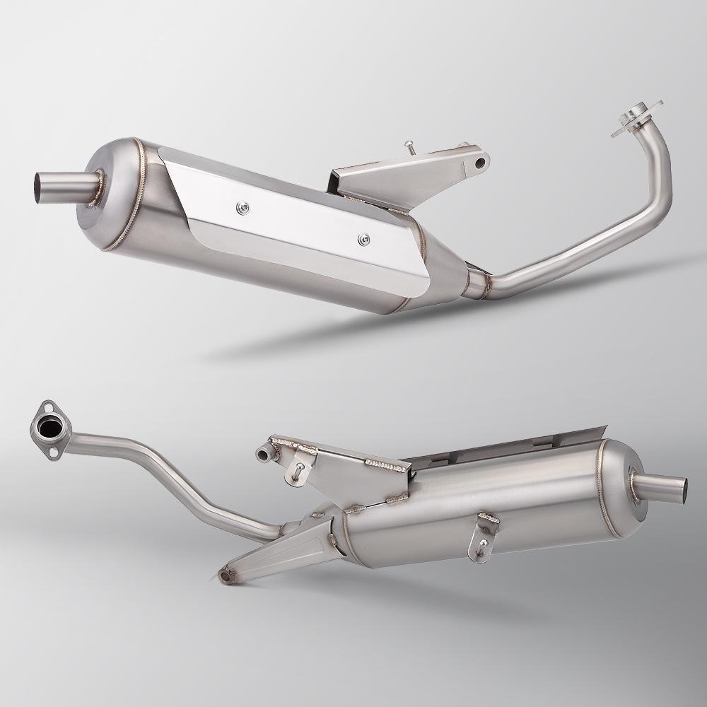 RS100 Motorcycle Scooter Exhaust Modification Kit - Full, Front, and Tail Sections
