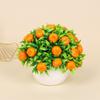 Plastic Artificial Plants Potted 6 Styles Home Garden Decor Rose Flower Plant Fake Flowers