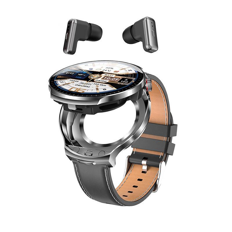 Смарт-часы T100 BT Звонок Беспроводные наушники 2 в 1 TWS Наушники Фитнес-трекер ИИ Шумоподавление Музыкальная гарнитура Смарт-часы