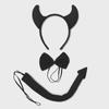 Demon Halloween Devil Costume Set Costume Cosplay Devil Horn Headband  for Party Props