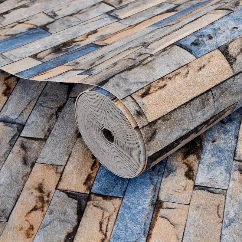 

Утолщенные очень длинные обои с сухим клеем, наклейки на стену с узором под ретро-кирпич, самоклеящаяся контактная бумага, отслаивающиеся и приклеивающиеся, ват 50cm x 1000cm