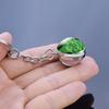 Clover Keychain Luminescent Four Leaf Clover Glass Ball Double Side Metal Pendant Keychain Lucky Jewelry Gift