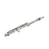 SLADE Silver Piccolo, C Key, 16 Holes, White Brass Body with E Key – Beginner Grade Exam Instrument.
