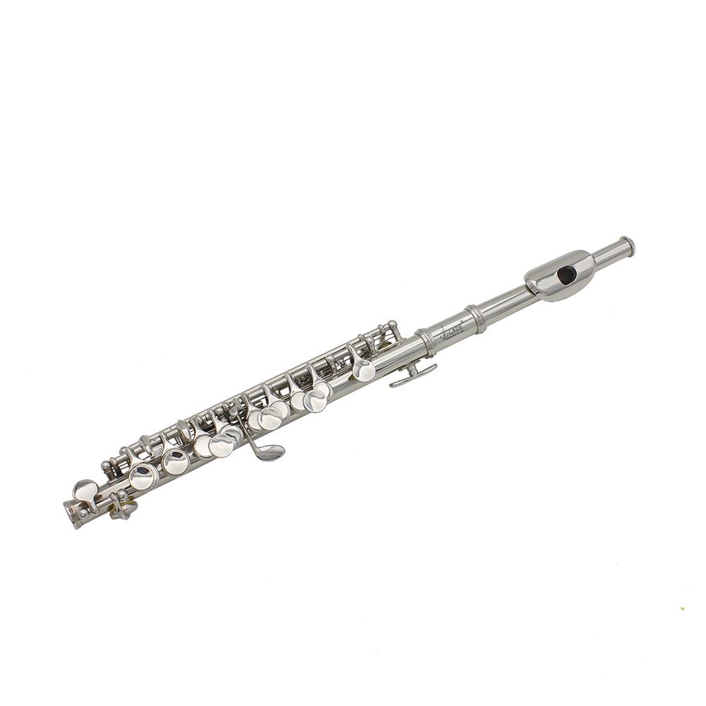 SLADE Silver Piccolo, C Key, 16 Holes, White Brass Body with E Key – Beginner Grade Exam Instrument.