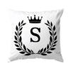 A-Z Crown Letters Decorative Cushions Pillowcase Polyester Cushion Cover Throw Pillow Sofa Decoration Pillowcover Home Decor