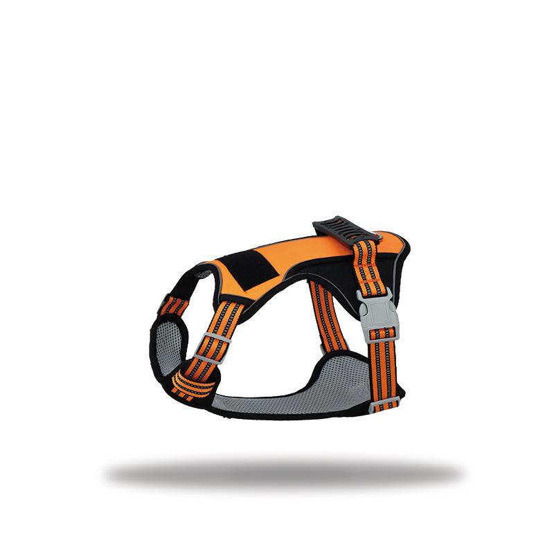 

Dog leash vest large and medium-sized dog explosion-proof punch dog chest I-shaped outdoor pet chest strap XL оранжевый