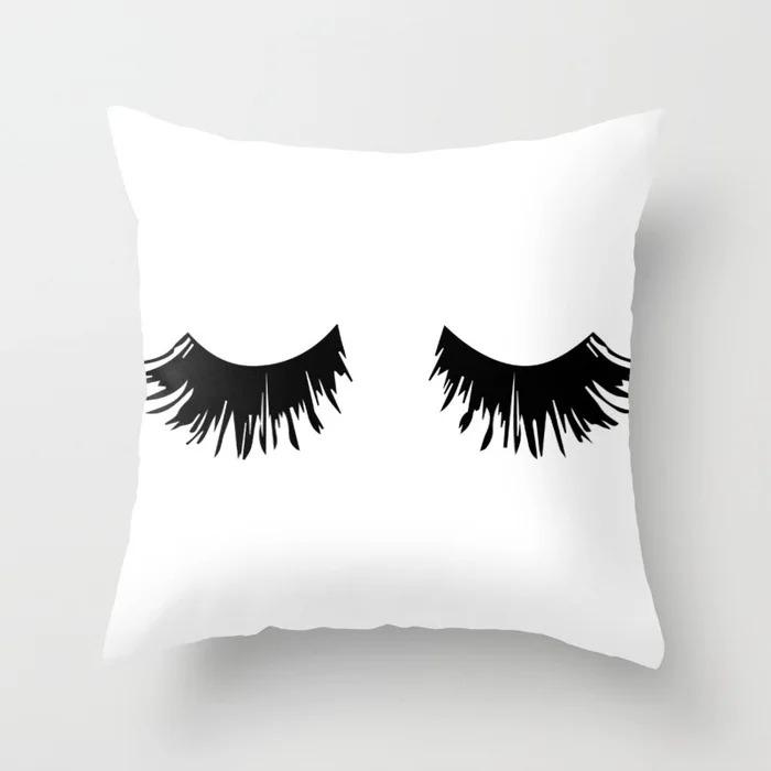 Black and White Simple Decorative Pillowcase Living Room Office Home Pillowcase Car Ornaments