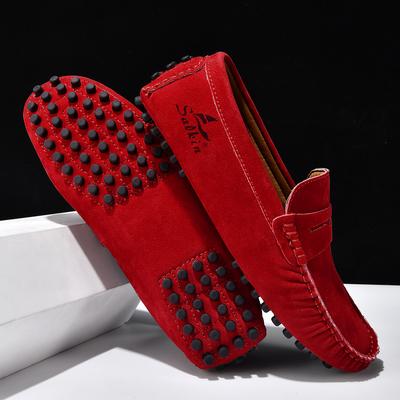 Klassische Slip-On Loafer Atmungsaktive Damen Flats Modische Wildleder Damenschuhe Fahrerschuhe Handgefertigte Leder Freizeit-Sneaker Ganzjahres
