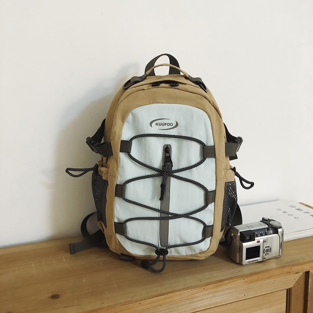 Schoolbag Mori ins new high-value fresh contrasting splicing backpack couple lightweight mountaineering hiking backpack