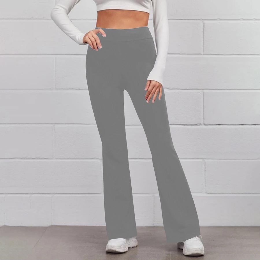 Women's Elastic Waist Solid Color Yoga Pants Athletic Running Casual Leggings