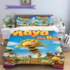 Set Biancheria da Letto con Fantasia Maya l'Ape Copripiumino Federa Decorazione per la Casa Regalo (1 * copripiumino + 2 * federa, senza nucleo)