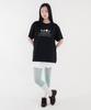 CHICKS Pompompurin Steady Oversized Short Sleeve T-Shirt Black