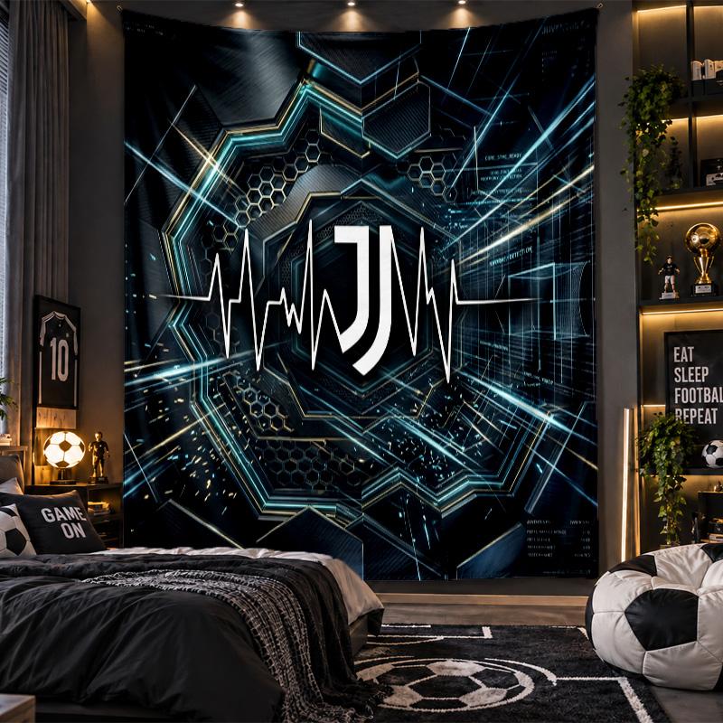 Wall Hanging Tapestry Juventus FC Print Cloth for Living Room Bedroom Home Decor