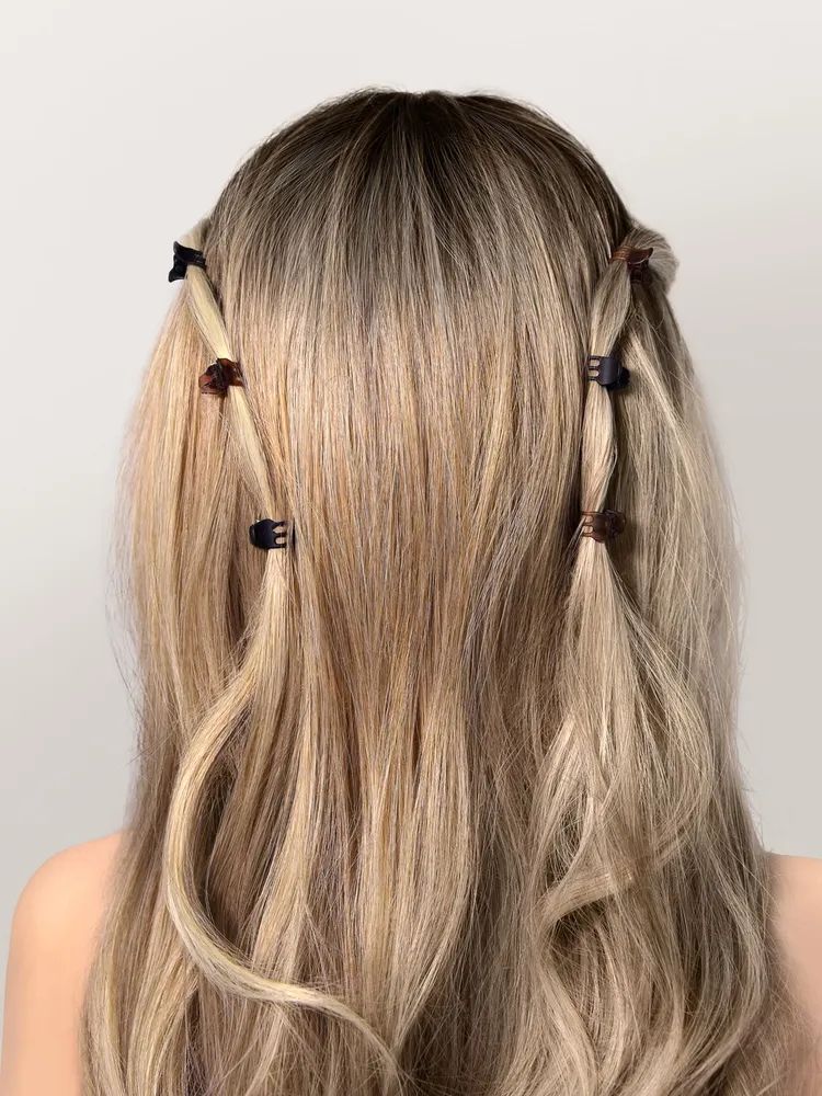 Small Grip Clamp Square Hair Grip Bottom Clip