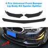 Front Bumper Lip Body Kit Segmented Front Spoiler Lip Abs Bumper Ducktail Lip Splitter Sporty Exterior Body Kit