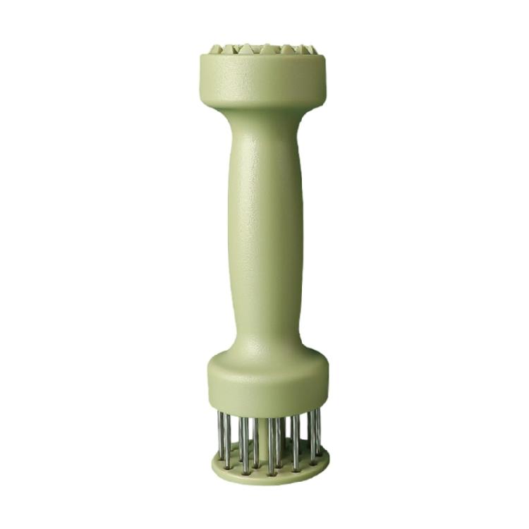 

Sturdy 2 Function Meat Flattener With hoisted Ends Long permanent ABS Grip Perfect For Tenderizing Beef Pork And Chicken зелений
