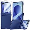 Samsung Galaxy Z Flip8 2026 Phone Case Slim Fit Protective Cover with Built-in Kickstand, PC TPU-Blue