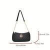 French Retro Underarm Bag for Women, New Model, Letter Print, Small Square Bag, Chain Shoulder Bag, Handbag