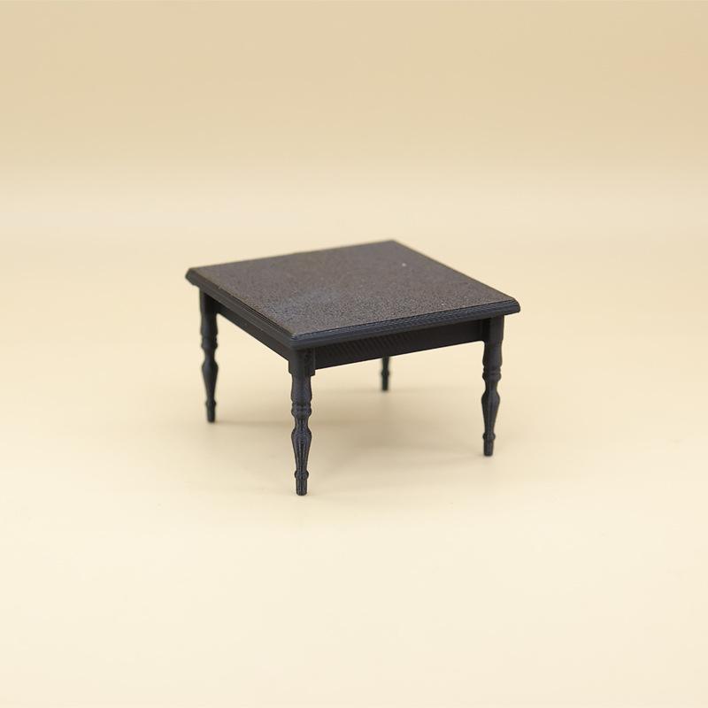 1/12 Dollhouse Simulation Square Tea Table Model Dollhouse Living Room Furniture Decoration Dolls House Diy Accessories