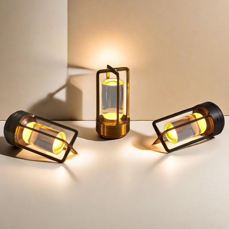 Led Cordless Table Lamp Rechargeable Touch Dimming Night Light Restaurant Bedroom Home Decor Atmosphere Lamp