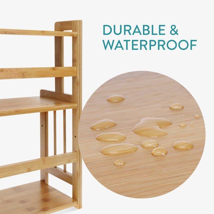 Etagère De Placard - NAVARIS - 50823.01 - En Bambou - 3 Étagères - Installation Facile