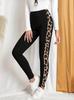 Damen Leopard Print Schlank Geschnittene Leggings Sind Geeignet Für Outdoor-Sportarten Elastische Hosen Kleidung Bequem Und Hoch Elastisch