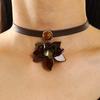Y2K Spicy Sweet Girl Leather Choker: Cross Ultra-Short, Heavy-Duty Chain Collar