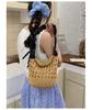 Korean Chic Woven Tote: Versatile Single Shoulder & Crossbody Beach Bag