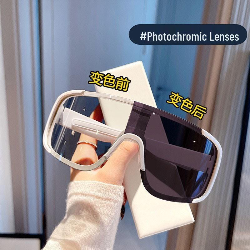 Ochelari de soare cu protecție UV, rezistenți la vânt, pentru alpinism și ciclism, cu ramă mare