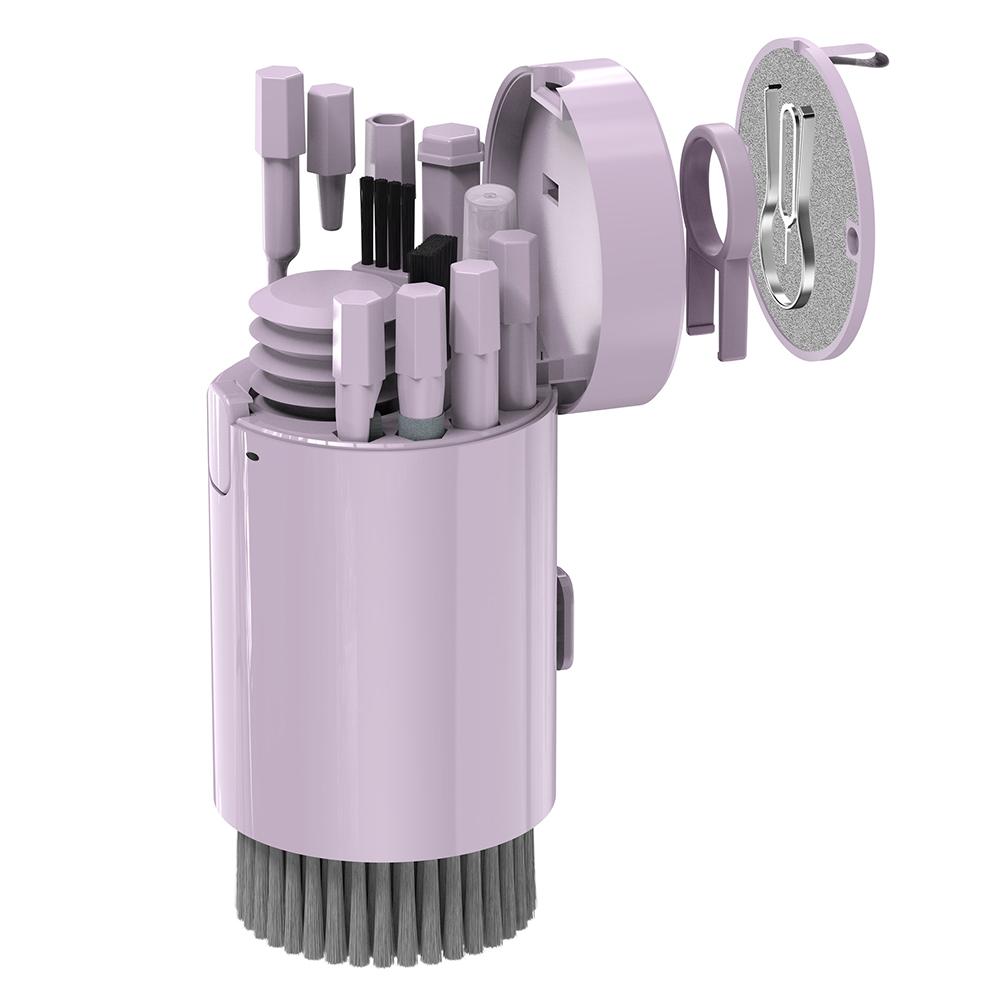 

Многофункциональный набор для чистки, набор для чистки компьютерной клавиатуры 20 в 1, инструмент для чистки электроники, BT фиолетовый