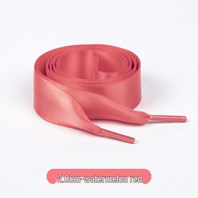 Candy Color Double-Sided 2cm Silk Shoelaces for Casual Shoes & Air Force 1