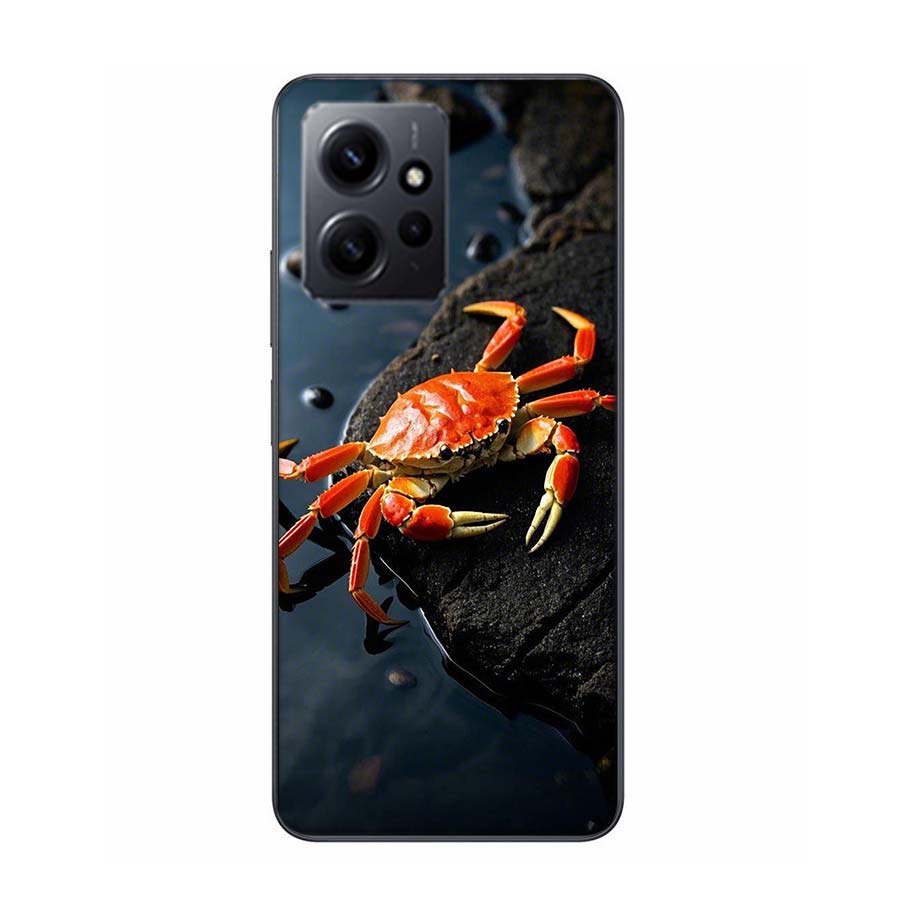 Unique Animal Crab Phone Case For Redmi 12 13C 12C 15C 9 10 10C Note 13 Pro Plus 14 15 Pro 9T 9C 9A TPU Soft Cover Clear Cell Ca
