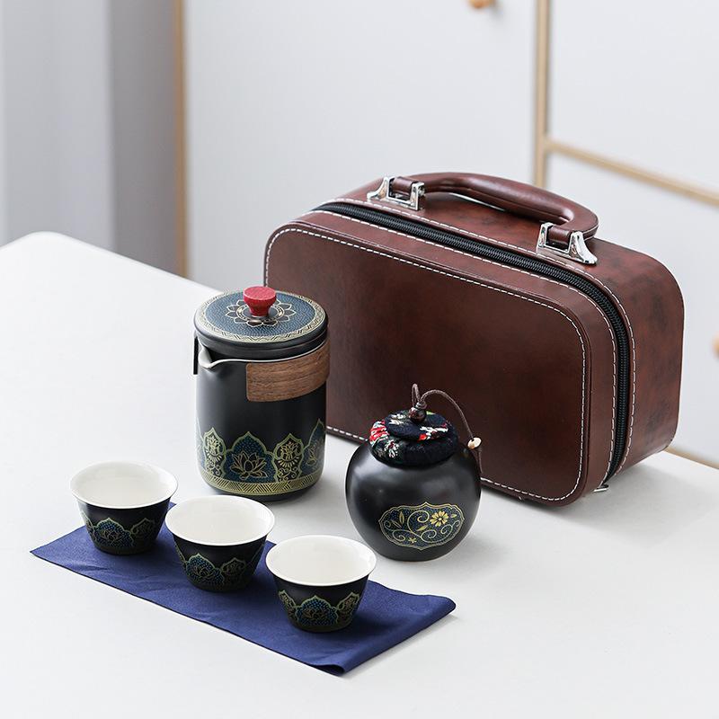 Portable travel tea set Outdoor Kung Fu tea set Kuaike cup Practical holiday activities Business gifts