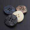 Resin Stone Textured Four-Hole Windbreaker Coat Buttons for Men & Women (15-30mm)