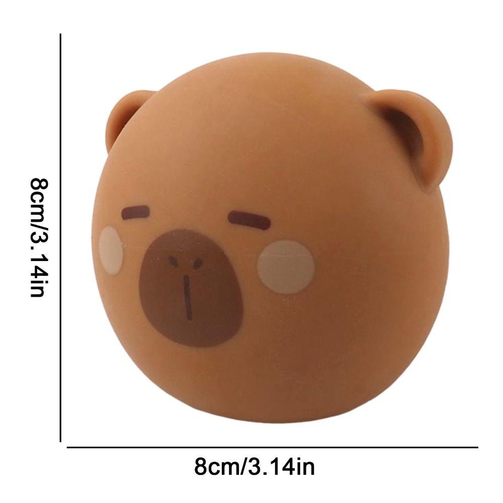 1pc Relaxed Capybara Squeeze Toy Silicone Vent Squeezing Toys Cake Food Toy  Office Workers
