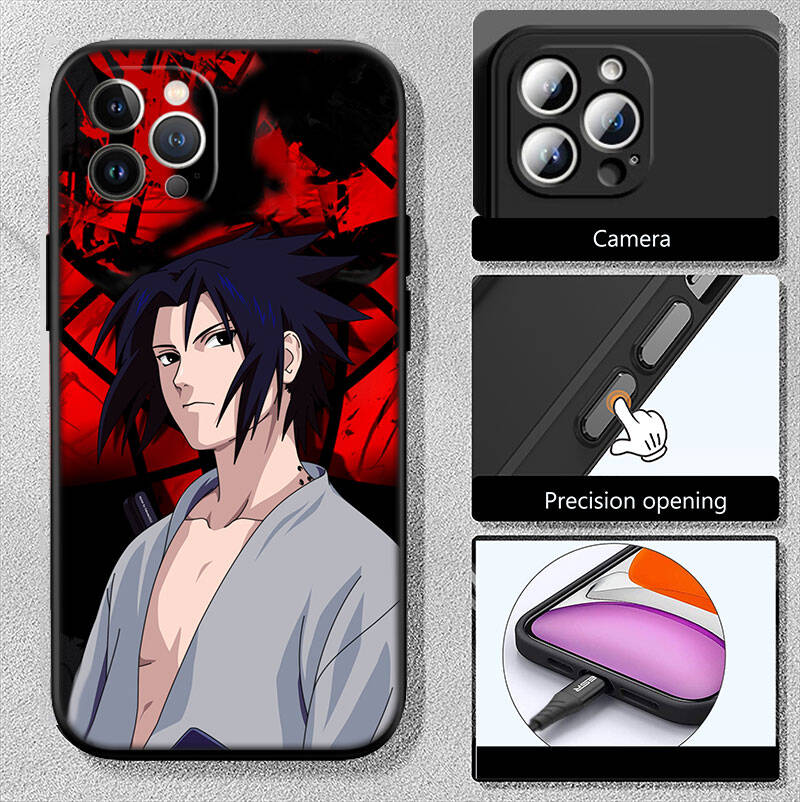 MH105 Naruto Uchiha Sasuke Phone Shell Case for iPhone 7 8 11 12 13 14 15 16 17 16E XS Pro Max XR X SE Air