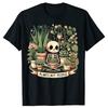 Plant Lover Skeleton Plants Not People Graphic Tshirts Men Womens Fashion Casual Tshirt 100 Cotton Loose Oversized T Shirt