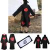 Naruto Akatsuki Uchiha Itachi Fantasia Cosplay Roupão Manto Capa Tecido Macio