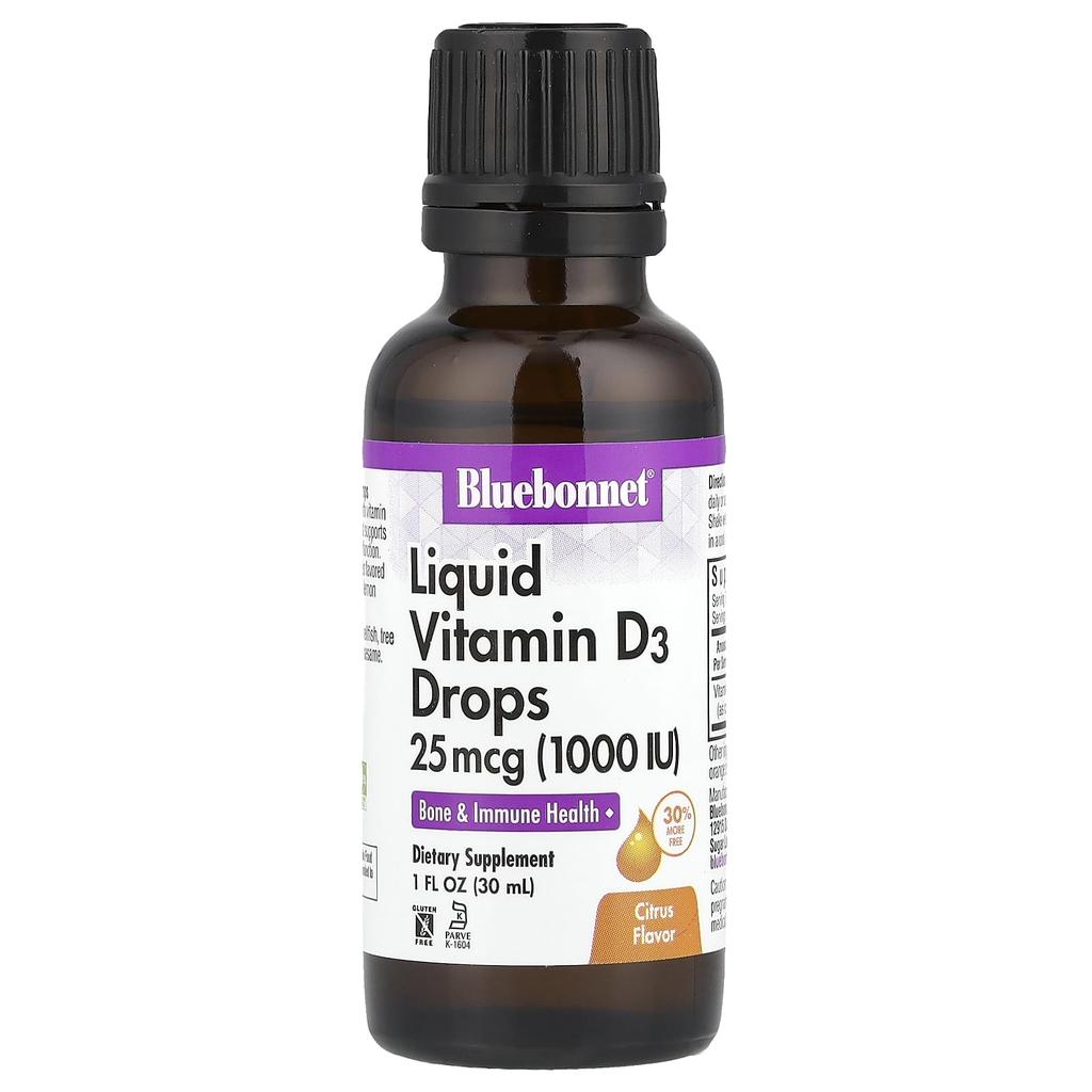 Pastile lichide de vitamina D3, aromă naturală de citrice, 1.000 UI, 1 fl oz (30 Ml)