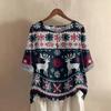 Women's Fashionable And Casual Shirt Half-sleeve Round Neck Print Cotton And Linen Blouse Top