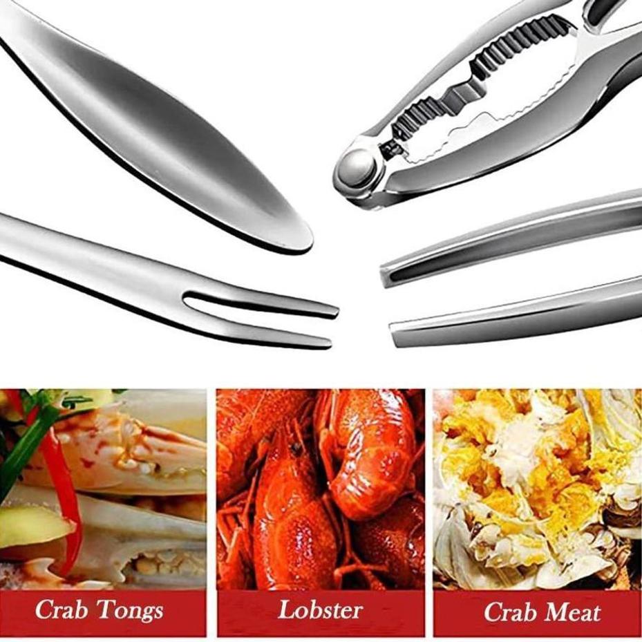 19 Pcs Seafood Tools Set High Quality Crab Lobster Nut Fork Seafood Needle Seafood Scissors Camping Gear Equipment