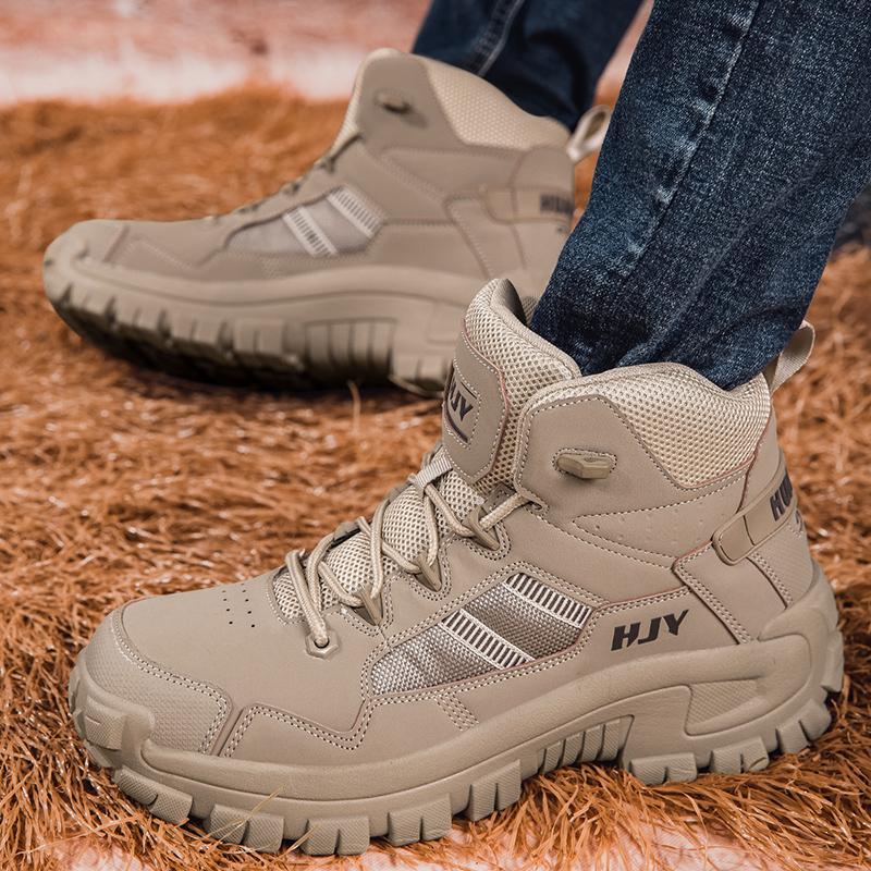 Military Running Shoes Ankle Boots Men Outdoor Climbing Shoes Man Boots Winter Thickness Shoes for Men Mens Desert Boots