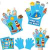 Children Hand Puppets Set Montessori Parish Toy DIY Animal Finger Puppets Storytelling Kindergarten Baby Interaction Social Tool