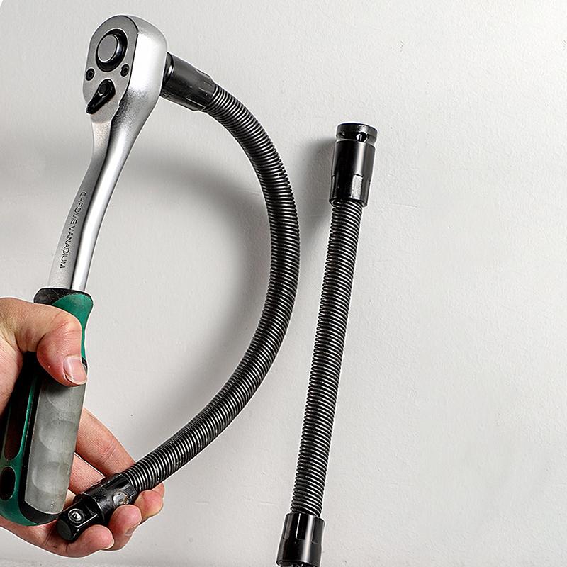1/2Pcs Flexible Extension Bar Flexible Socket Extension Bars 1/2 Inch Driver Flexible Socket Extension Bar Wrench Extension Rod