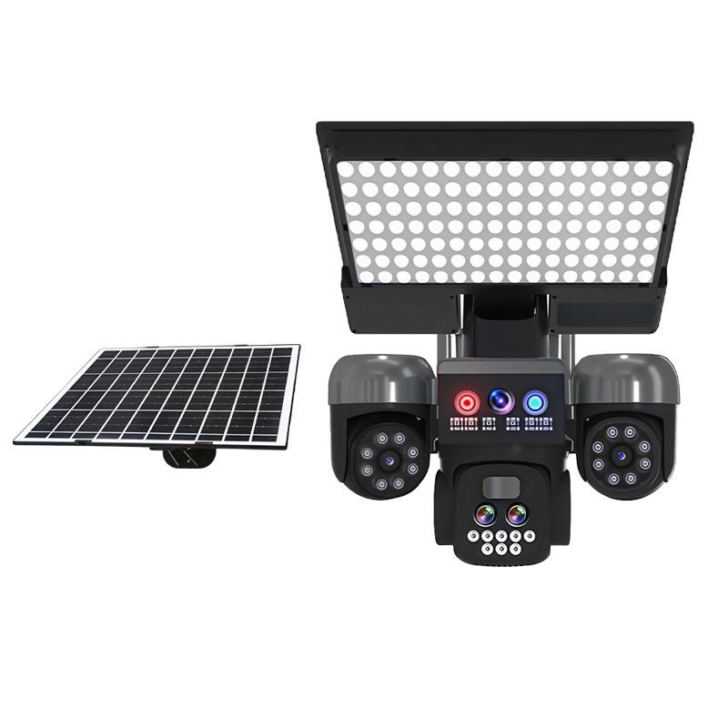 Waterproof Solar-Powered Outdoor Camera with Two-Way Voice, Full-Color Night Vision, and Home Courtyard Light.